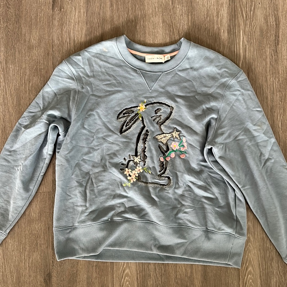 Coach X Selena Gomez Bunny Sweatshirt size L rare